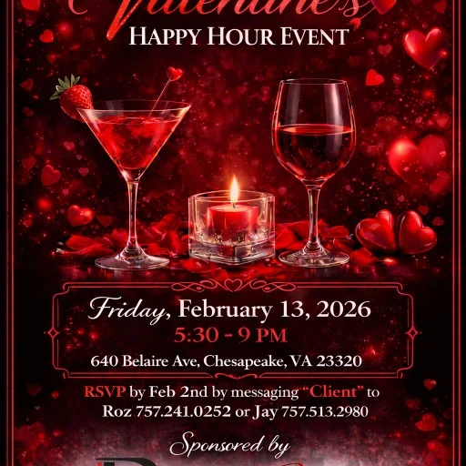 Client appreciation Valentine’s Day Happy Hour